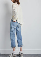Load image into Gallery viewer, R13
Camille Mason Blue Destroyed Jeans, SIZE 28
