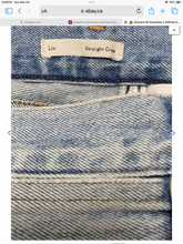 Load image into Gallery viewer, Citizens of Humanity Wilfred Denim Jeans Liv Straight Crop Raw Hem Cotton, SIZE 28
