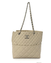 Load image into Gallery viewer, CHANEL Calfskin Quilted In the Business North South Tote Ivory

