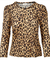 Load image into Gallery viewer, ALC Karlie Cotton Top In Leopard Print, SMALL

