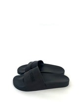 Load image into Gallery viewer, BALENCIAGA Rubber Logo Pool Slide Sandals, size 39
