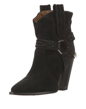 Load image into Gallery viewer, ISABEL MARANT ETOILE SUEDE BLACK ANKLE BOOTS, SIZE 37
