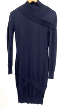 Load image into Gallery viewer, ALEXANDER MCQUEEN NAVY VIRGIN WOOL DRESS, XSMALL
